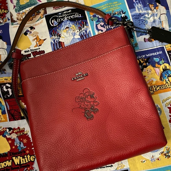 Disney Handbags - Coach Minnie Mouse messenger red crossbody